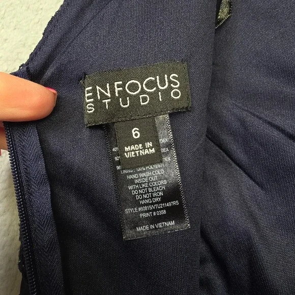 En Focus Studio Maxi Dress Womens 6 Floral Lace Mermaid Formal Prom Statement - Picture 15 of 16